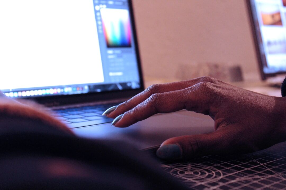 graphic designer at work