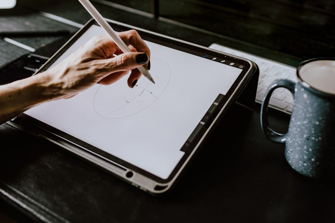 graphic designer sketching ideas